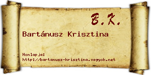 Bartánusz Krisztina névjegykártya
